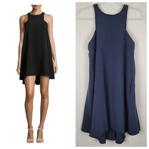 Milly Angular Trapeze Dress Cady Italian Fabric Mini Sleeveless Navy Size 2 NWT